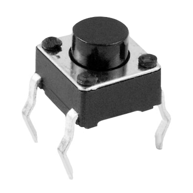Push Button Switch PCB 6x6 mm, H:13 mm, 4P (ON)-OFF, 50mA/12VDC