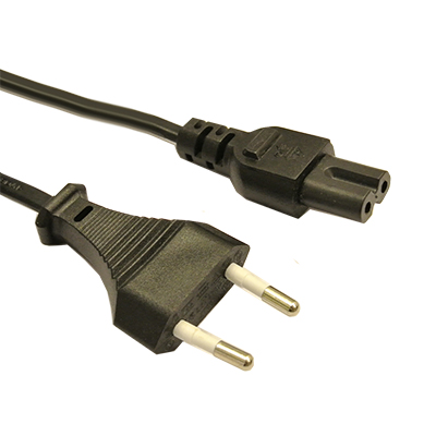 AC Power Cord VDE (2x0.75 mm2), EU plug (C7), 1.8 m