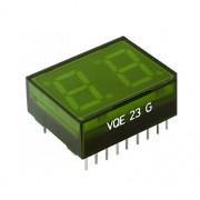 Image of Double LED Digit Display VQE23, 12.7 mm, common cathode, GREEN