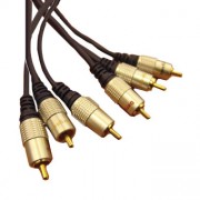 Image of Cable 3x RCA male, 3x RCA male (OD:6 mm+2xOD:4 mm) CCS METAL, 5 m