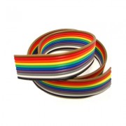 Image of Flat Ribbon Cable 10C, AWG28, 1.27 mm, (0.90x12.70 mm), rainbow color