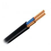 Image of Power Cable 2x0.5 mm2, H03VVH2-F BC, flat type, BLACK