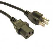 Image of AC Power Cord, NEMA 5-15, 3P male, (C13) female, 1.8 m