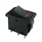 Image of Illuminated Rocker Switch 19x13 mm, 4P ON-OFF, 6A/250VAC, LED RED