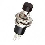 Image of Push Button Switch M7, OFF-(ON), SPST, 0.5A/250VAC, BLACK