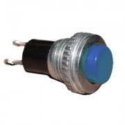 Image of Push Button Switch M10, OD:12 mm, OFF-(ON), SPST, 0.5A/250VAC, BLUE