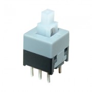 Image of Push Button Switch PCB 8.5x8.5 mm, H:5.5 mm, 6P, 2x (ON)-OFF, 0.1A/30VDC