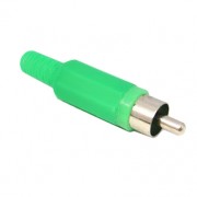 Image of RCA male, cable type, PVC, GREEN