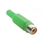Image of RCA female, cable type, PVC, GREEN