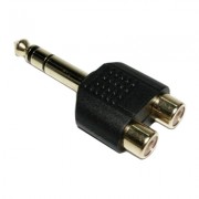 Image of Adapter 6.3 mm male ST, 2x RCA female