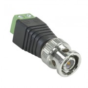 Image of BNC male, cable type, METAL/PVC, screw terminal