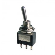 Image of Toggle Switch M6, 3P ON-OFF-ON, 3A/250VAC