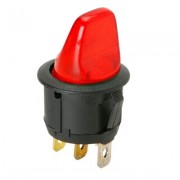 Image of Illuminated Toggle Switch Paddle OD:20 mm, 3P ON-OFF, 6A/250VAC, RED