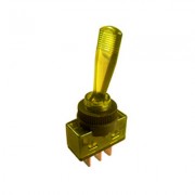 Image of Illuminated Toggle Switch M12, 3P ON-OFF, 20A/12VDC, YELLOW