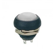 Image of Push Button Switch M12, OD:18 mm, OFF-(ON), SPST, 1A/250VAC, dome, WHITE