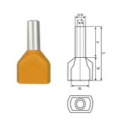 Image of Cable End Terminal 2x4.00x8 mm (TE-4012), ORANGE