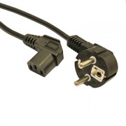Image of AC Power Cord, SCHUKO angl, 3P female (C13) angle type, 3x1 mm2, 3 m