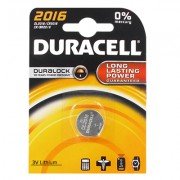 Image of Lithium Button Cell Battery DURACELL, CR2016 (DL2016), 3V