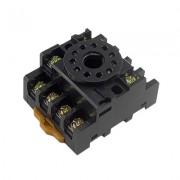 Image of Relay Socket, round type (JQX, R15-3PDT) DIN rail