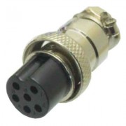 Image of Connector M16/IP40, 6P female, cable type