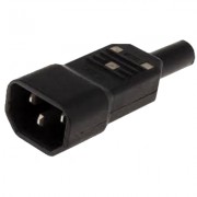 Image of Power AC Connector, 3P male, cable type (IEC60320 C14)