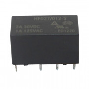 Image of Relay HFD27/005-M, 5VDC, 1A/125VAC, 2A/30VDC, DPDT