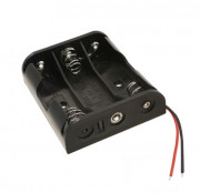 Image of Battery Holder AA, (1 row x3 battery), 150 mm wire