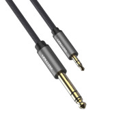 Image of Cable 3.5 mm male, 6.3 mm male STEREO (OD:4.8 mm) Cu METAL, 1.5 m