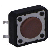 Изображение за Бутон за платка 12x12 мм, Н:4.3 мм, 4P (ON)-OFF, 50mA/12VDC, SMT