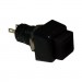 Push Button Switch M10, 15x15 mm, OFF-(ON), SPST, 1A/250VAC, BLACK