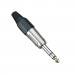 6.3 mm PLUG, male ST, cable type, solid mode, METAL/PVC