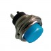 Push Button Switch M16, OD:19 mm, OFF-(ON), SPST, 1A/250VAC, BLUE
