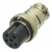 Connector M16/IP40, 6P female, cable type