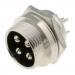 Connector M16/IP40, 4P male, panel type