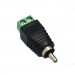 RCA male, cable type, METAL and PVC, screw terminal