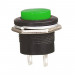 Push Button Switch M16, OD:19 mm, OFF-(ON), SPST, 3A/250VAC, GREEN
