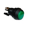 Arcade Game Button Switch M24, OD:33 mm, (ON)-ON, 6A/250VAC, GREEN