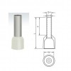 Cable End Terminal 0.50x8 mm (E-0508), WHITE