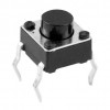 Push Button Switch PCB 6x6 mm, H:17 mm, 4P (ON)-OFF, 50mA/12VDC