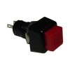 Push Button Switch M10, 15x15 mm, OFF-(ON), SPST, 1A/250VAC, RED