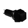 Push Button Switch M12, 15x15 mm, OFF-ON, SPST, Latching, 1A/250VAC, BLACK
