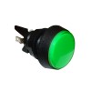 Arcade Game Button Switch M24, OD:44 mm, (ON)-ON, 6A/250VAC, GREEN