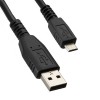 USB Cable A male, micro 5P male, 0.8 m, BLACK