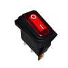 Illuminated Waterproof Rocker Switch 28x11 mm, 3P ON-OFF, 15A/250VAC, RED 