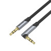 Cable 3.5 mm male/3.5 mm male RA STEREO (3.8x1.6 mm) Cu METAL, 0.5 m