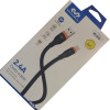 USB Cable A male, USB C мъжки VQ-D10, 2.4A, 1.20 m,  BLACK