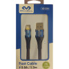 USB Cable A male, Apple Lightning VQ-D119, 3.0A, 1.20 m,  BLUE