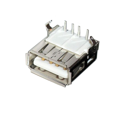 Connector USB-A, female, PCB type angled 90°