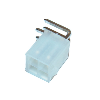 Connector 4.20 mm 4P (2x2P), 5A/300V male, PCB type, angled 90°