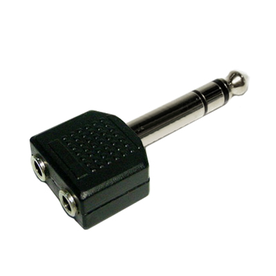 Adapter 6.3 mm male ST, 2x 3.5 mm female